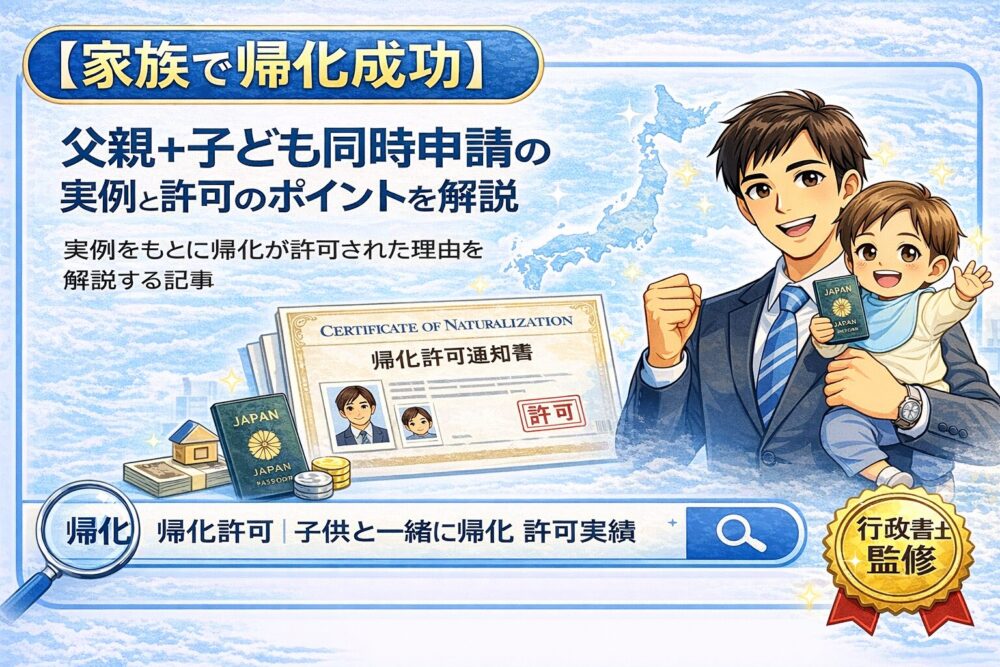 【家族で帰化成功】父親＋子ども同時申請の実例と許可のポイントを解説