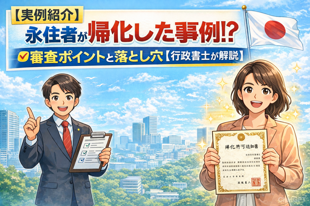 【実例紹介】永住者が帰化した事例｜審査ポイントと落とし穴【行政書士が解説】