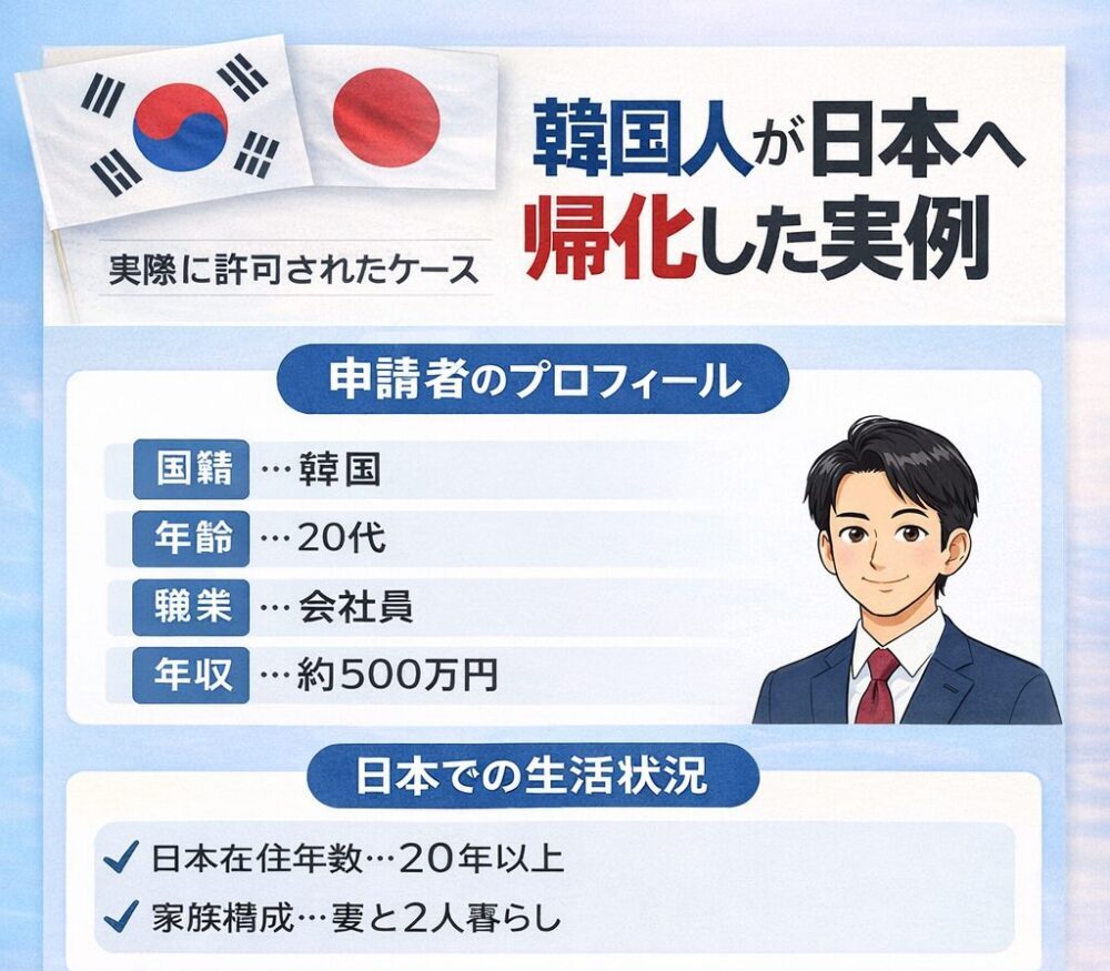 帰化した韓国人の事例