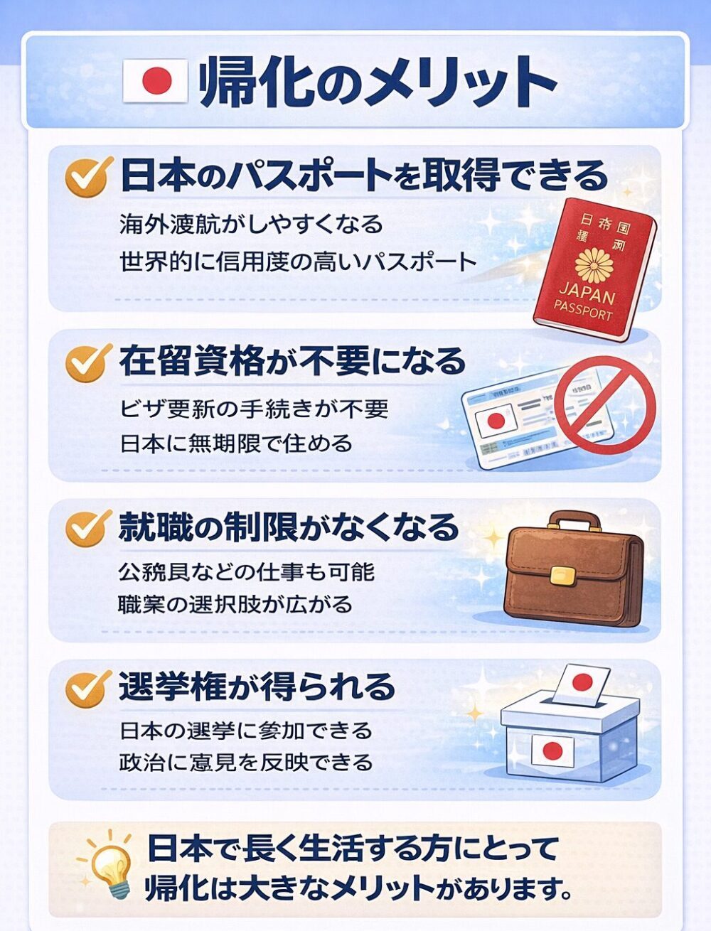 帰化のメリット